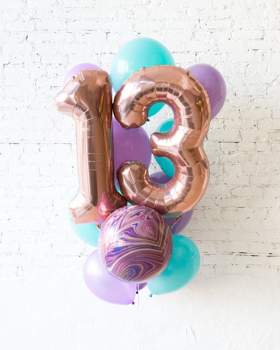 GIFT-Mermaid Palette Foil Number and Latex Balloon Bouquet | Rental GIFT-Mermaid Palette Foil Number and Latex Balloon Bouquet | Rental