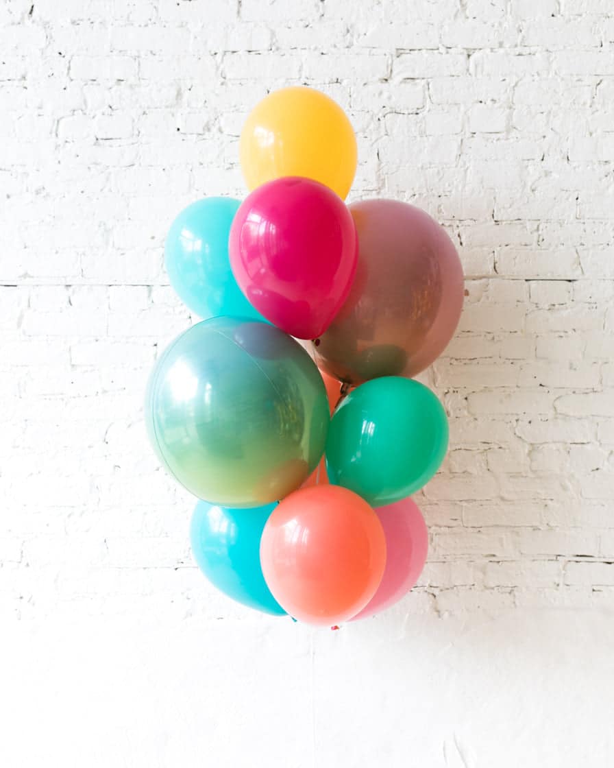 Tropical Time – Orbs and 11in Balloons – bouquet of 10 | Rental