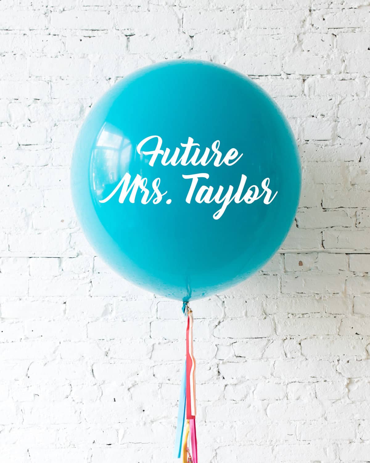 Tropical Time – Personalized Future MRS Giant Balloon with Tassel | Rental
