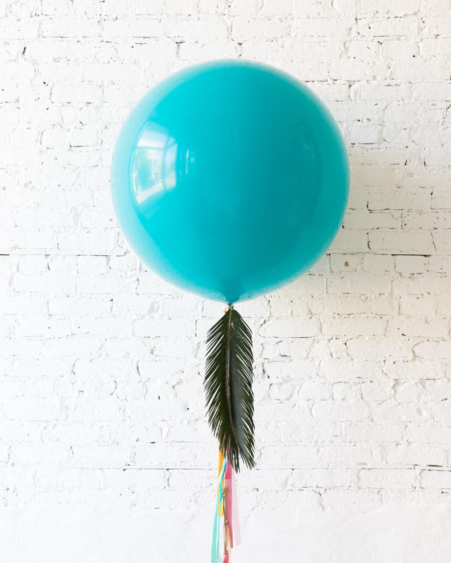 Tropical Time – Giant Balloon with Greenery Tassel | Rental