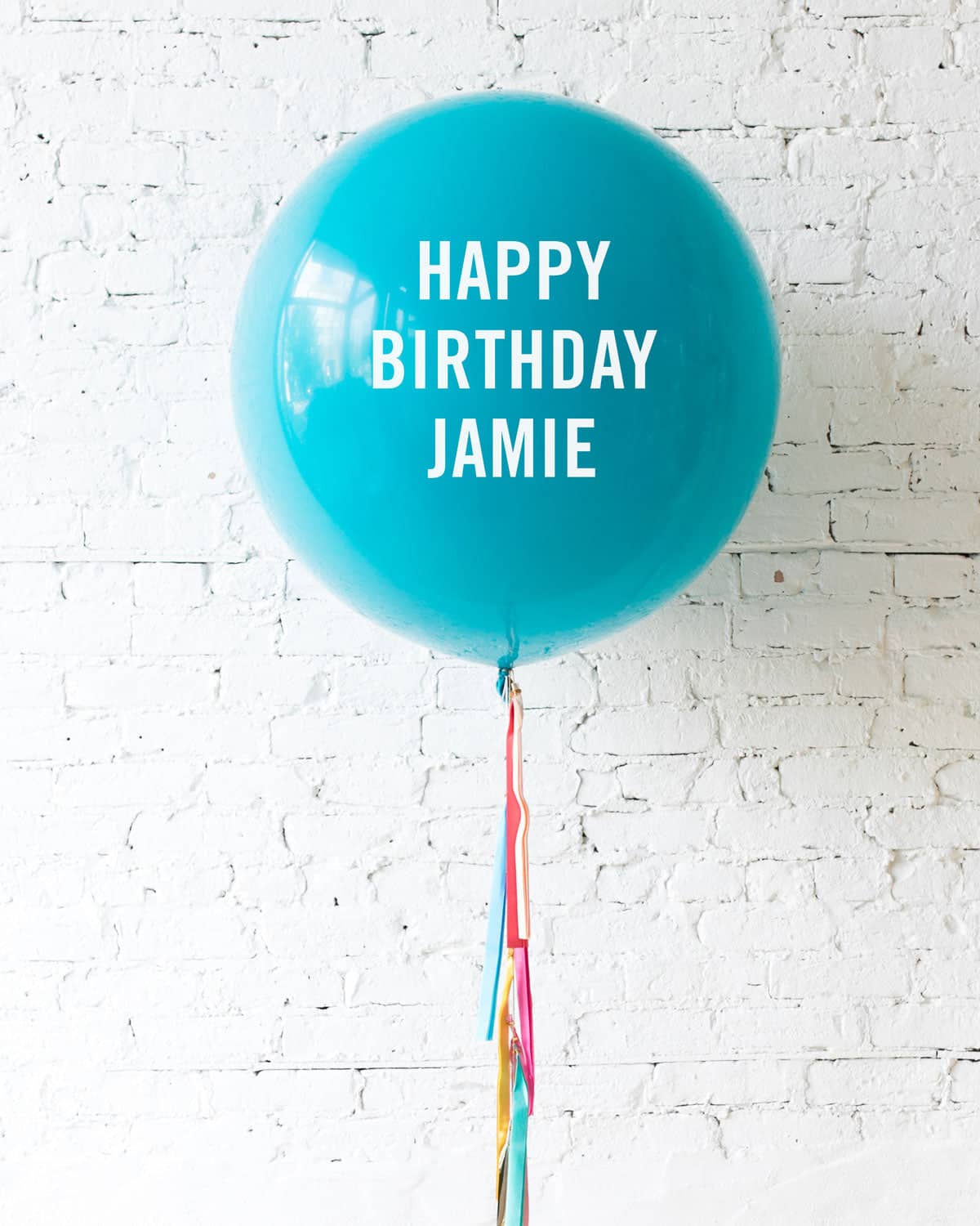Tropical Time – Personalized Happy Birthday Balloon with Tassel | Rental