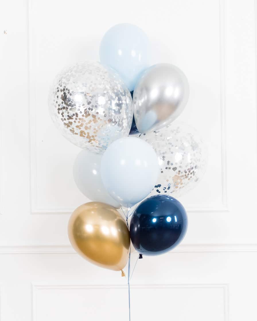 Twinkle Twinkle – Confetti and 11in Balloons – bouquet of 10 | Rental