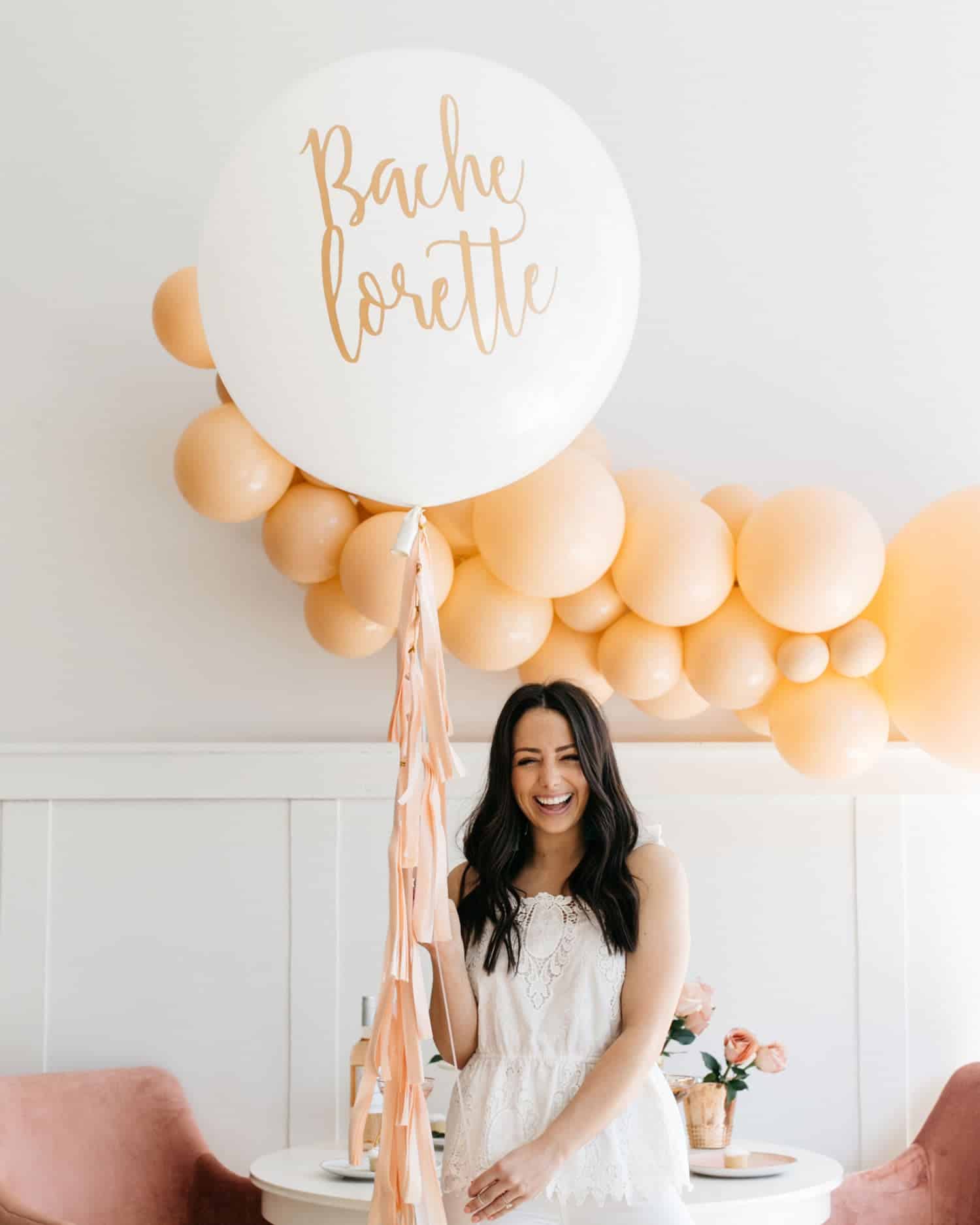 Bachelorette Giant Balloon and Blush Tassel | Rental