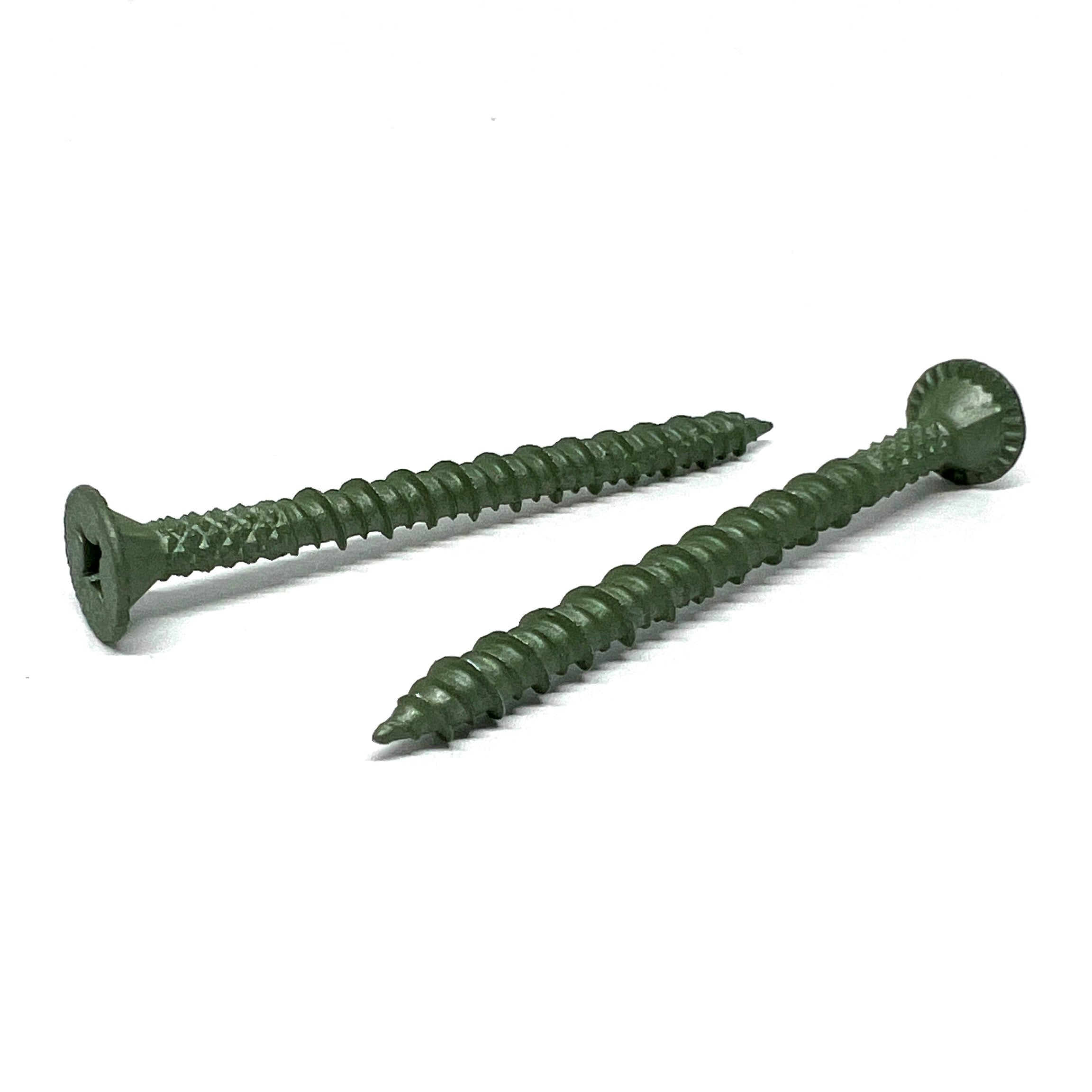 #8×1-5/8″ Combo Flat Head Self Tapping Cement Board Screws Zinc Green | Rental #8×1-5/8″ Combo Flat Head Self Tapping Cement Board Screws Zinc Green | Rental