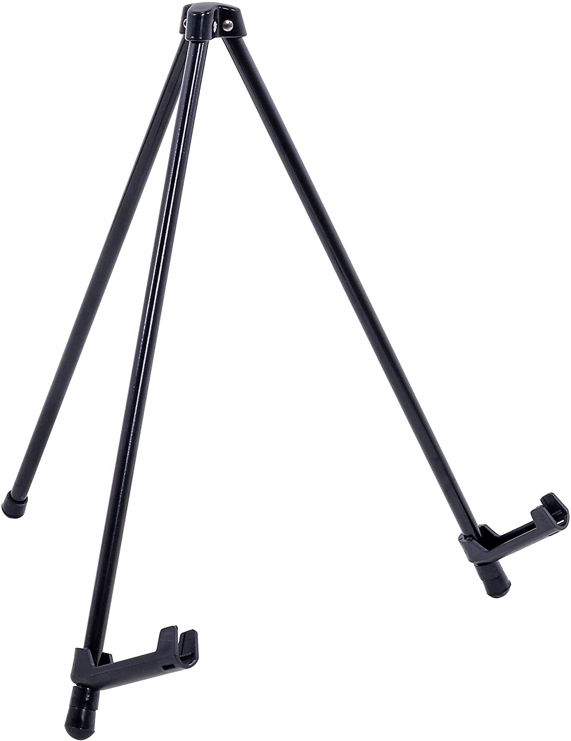 14″ High Exhibitor Black Steel Tabletop Instant Display Easel – Small Portable Tripod Stand, Adjustable Holders – Display Paintings, Framed Pictures, Event Signs, Posters, Holds 5 lbs | Rental