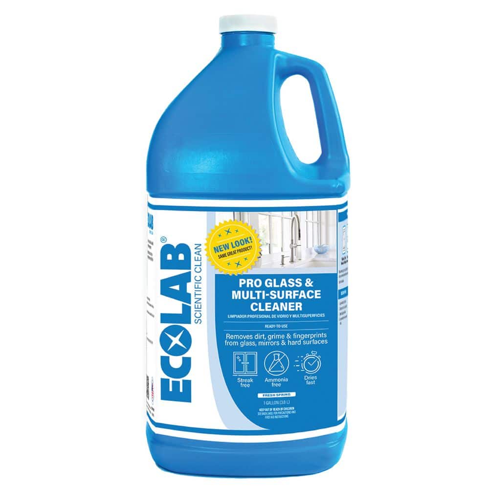 ECOLAB — 1 Gal. Ammonia-Free Pro Glass Cleaner and Multi-Surface Cleaner Spray Bottle for Windows and Mirrors | Rental
