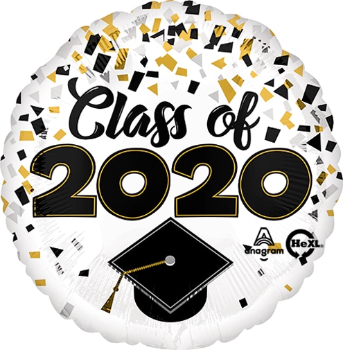 18″ Graduation Class 2020 Confetti Anagram Balloon | Rental