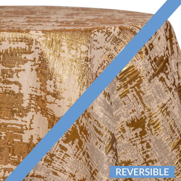 Gold – Fusion Designer Tablecloths by Eastern Mills – Many Size Options | Rental