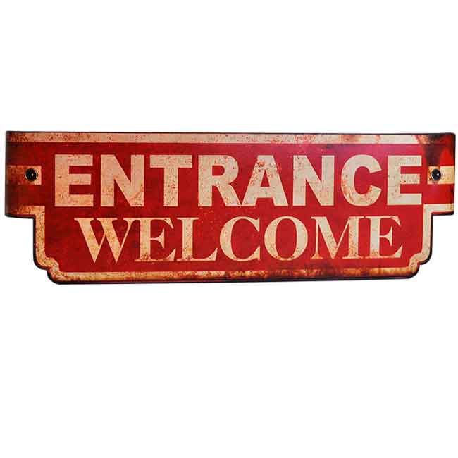 Retro Style Metal Sign | Rental