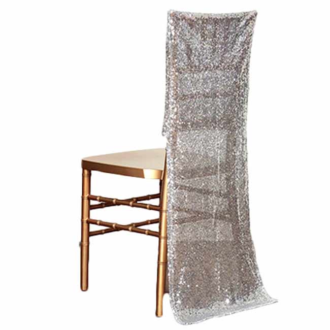 Silver Sequin Slipcover | Rental