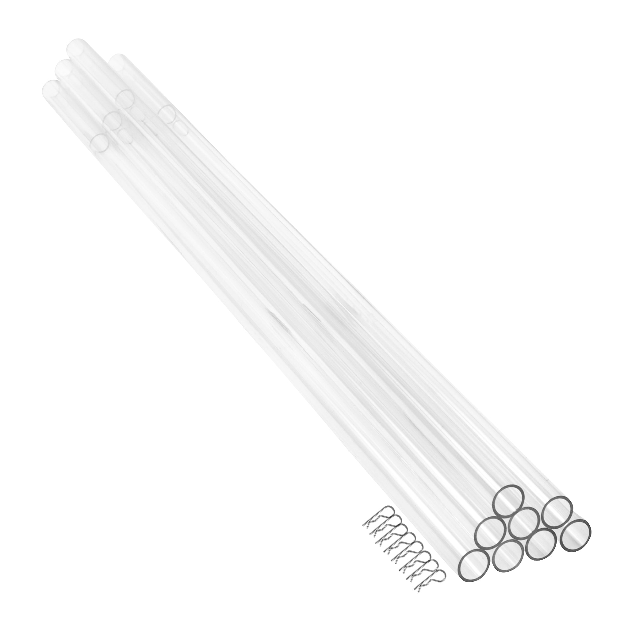 8 pcs Clear Acrylic Ceiling Drape Tube with Position Fastening Pins | Rental 8 pcs Clear Acrylic Ceiling Drape Tube with Position Fastening Pins | Rental