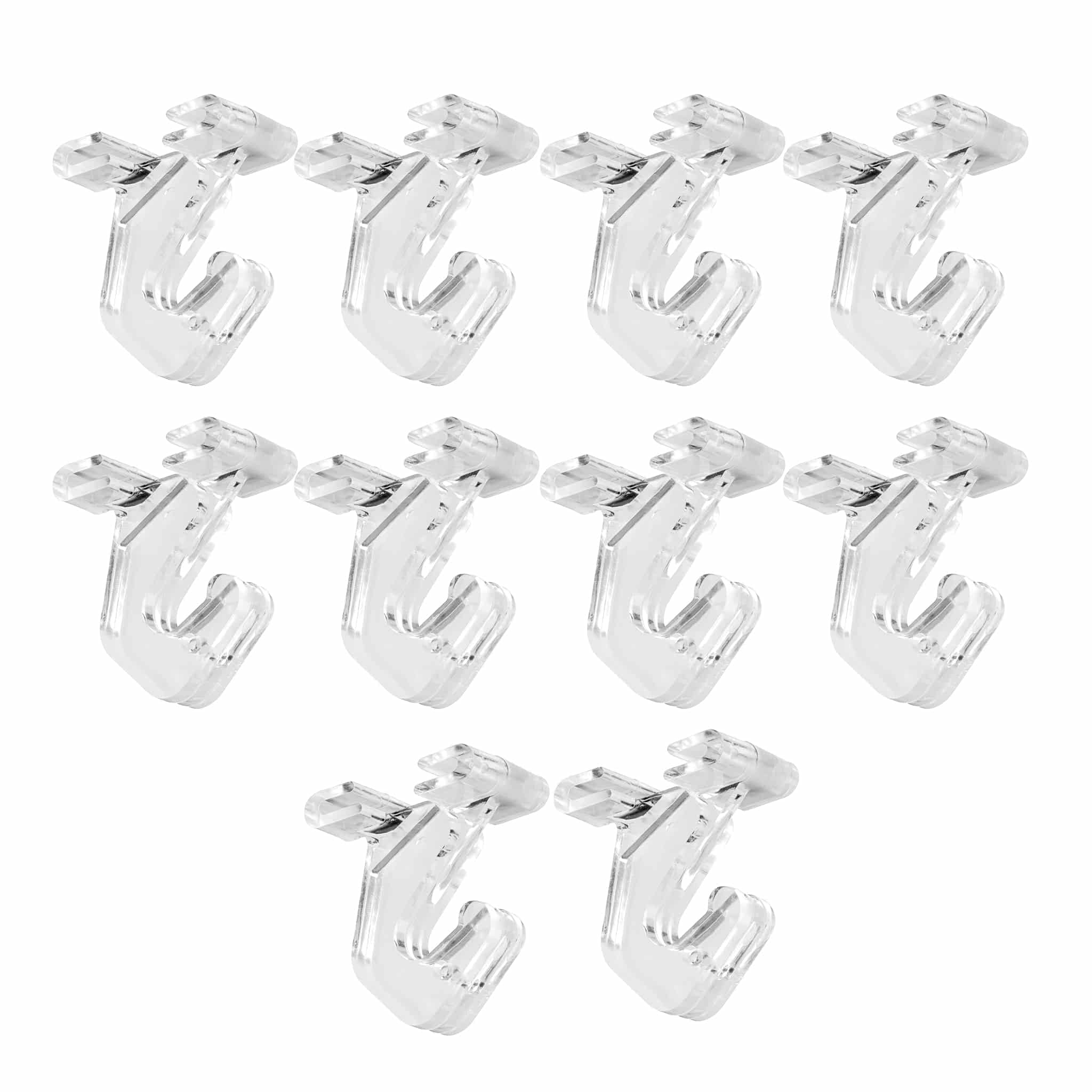 Clear Plastic Hinged Ceiling Hook (10 count) | Rental Clear Plastic Hinged Ceiling Hook (10 count) | Rental