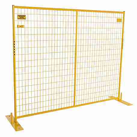 7.5′ x 6’H Yellow Perimeter Patrol Temporary Fencing Panels | Rental