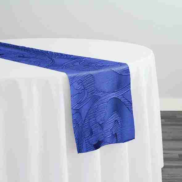 Classic Jacquard Table Runner in Navy | Rental