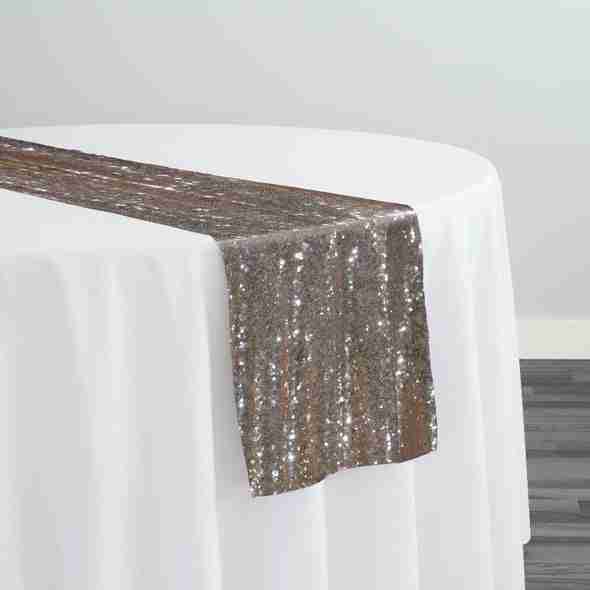 Glitz Sequins Table Runner in Dusty Rose | Rental