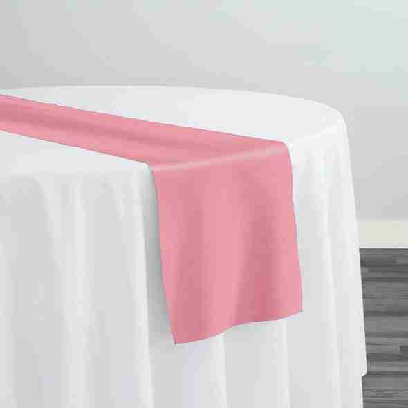 Premium Poly (Poplin) Table Runner in Coral 1202 | Rental