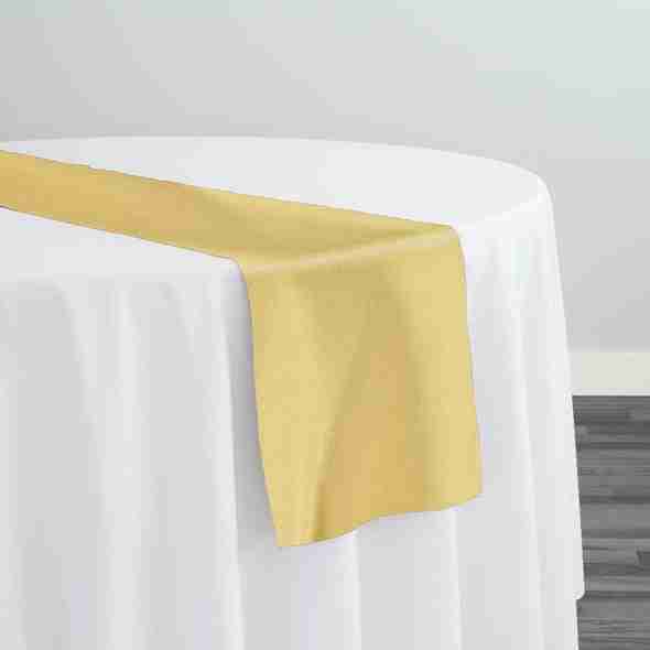 Premium Poly (Poplin) Table Runner in Yellow 1905 | Rental