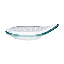 Tasting Ocean Glass Teardrop Plate 3″ | Rental