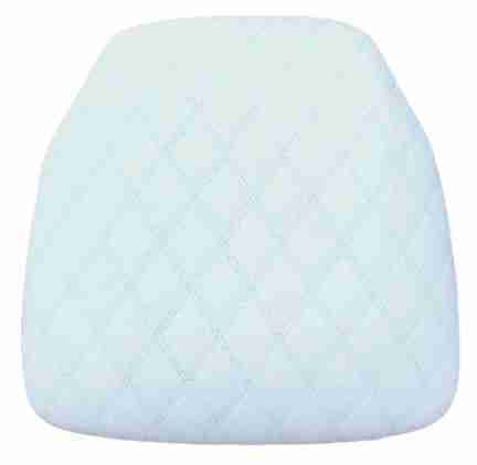 Pearl White Vinyl Panel Back Chiavari Cushion with Bentley Stitching and SlipNot™ Technology | Rental