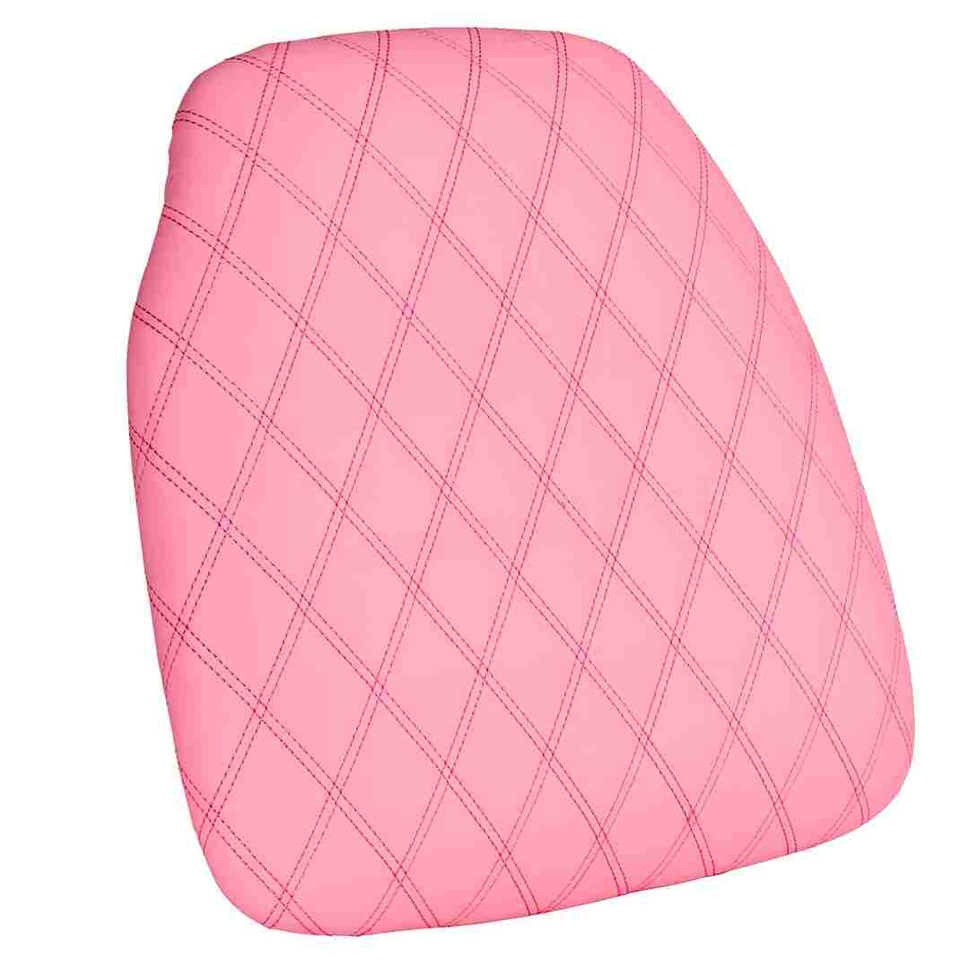 Pink Vinyl Panel Back Chiavari Cushion with Bentley Stitching and SlipNot™ Technology | Rental