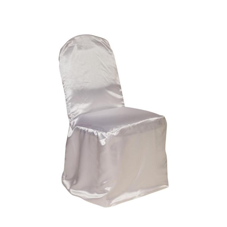 Satin Banquet Chair Cover White | Rental
