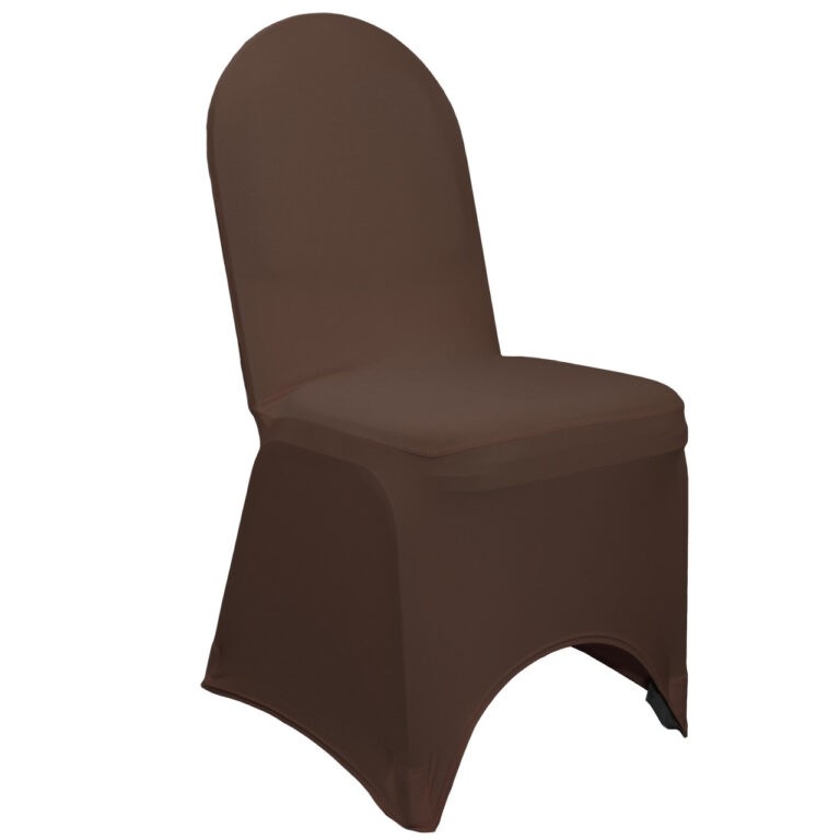 Stretch Spandex Banquet Chair Cover Chocolate Brown | Rental Stretch Spandex Banquet Chair Cover Chocolate Brown | Rental