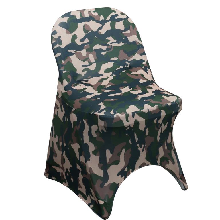 Stretch Spandex Folding Chair Cover Camouflage/Army | Rental Stretch Spandex Folding Chair Cover Camouflage/Army | Rental