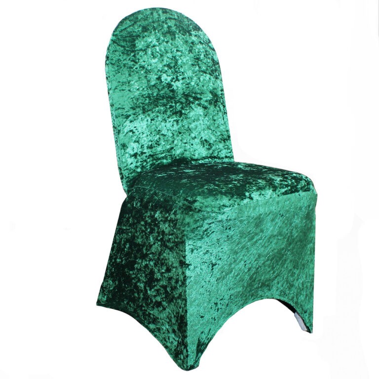 Velvet Spandex Banquet Chair Cover Emerald Green | Rental