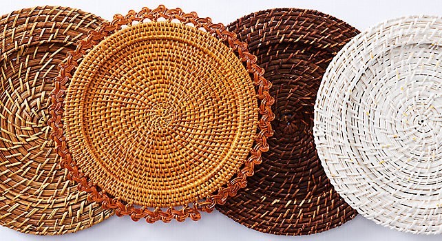 Rattan Charger Plates